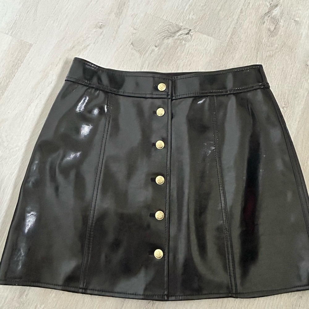 J. Crew Black and Gold Mini Skirt Night Out